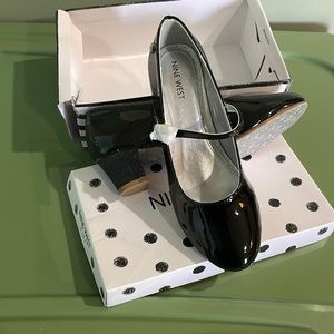 New Nine West Girls Dressy Shoes Black Size 4.5